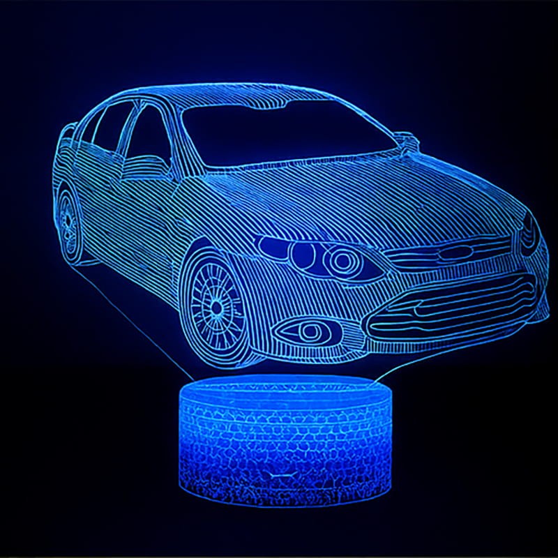 Lampka Nocna 3D lampa do wizualizacji 3D Samochód Auto Car