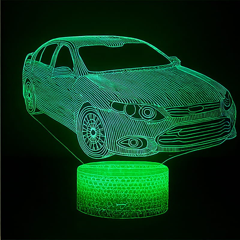 Lampka Nocna 3D lampa do wizualizacji 3D Samochód Auto Car