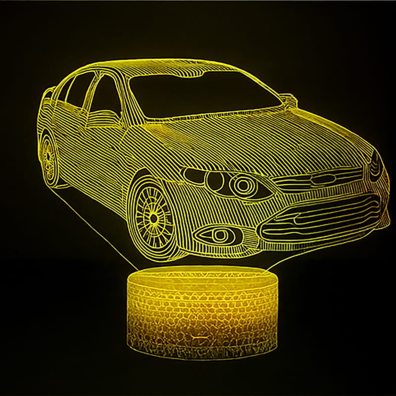 Lampka Nocna 3D lampa do wizualizacji 3D Samochód Auto Car