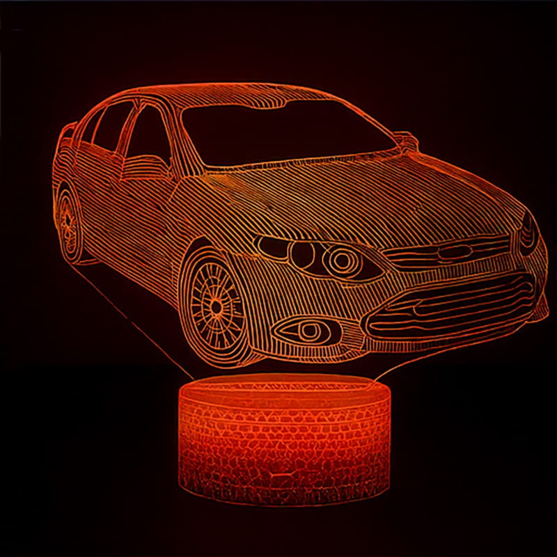 Lampka Nocna 3D lampa do wizualizacji 3D Samochód Auto Car