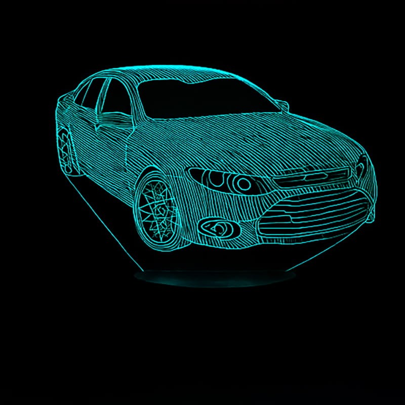 Lampka nocna 3D led usb Samochód Auto Car