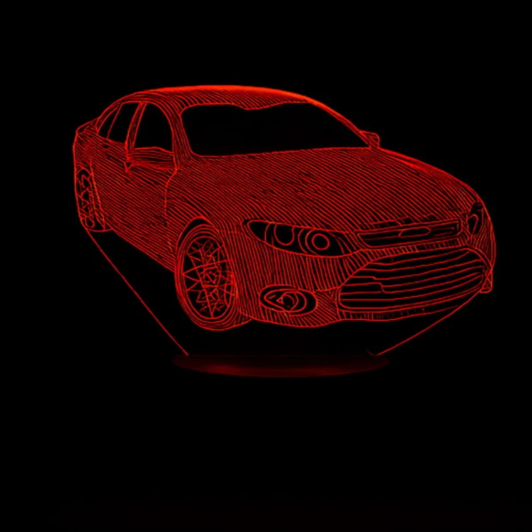 Lampka nocna 3D led usb Samochód Auto Car