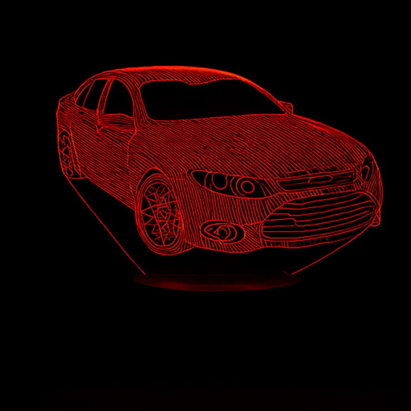 Lampka nocna 3D led usb Samochód Auto Car