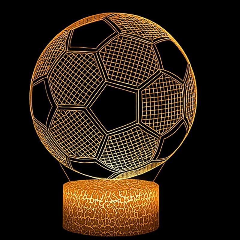 Lampka nocna 3D LED – piłka z pilotem