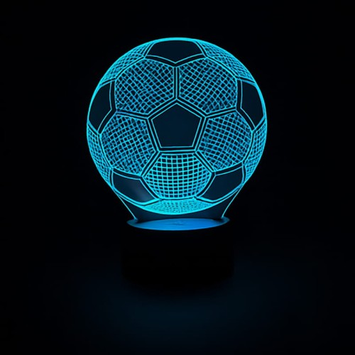 Lampka nocna 3D LED piłka nożna – świetny prezent dla dziecka i dorosłego miłośnika piłki.