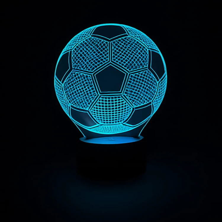 Lampka nocna 3D LED piłka nożna – świetny prezent dla dziecka i dorosłego miłośnika piłki.