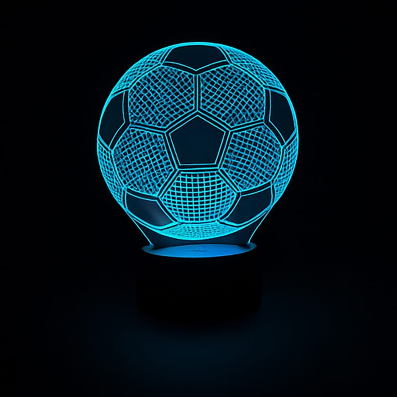 Lampka nocna 3D LED piłka nożna – świetny prezent dla dziecka i dorosłego miłośnika piłki.