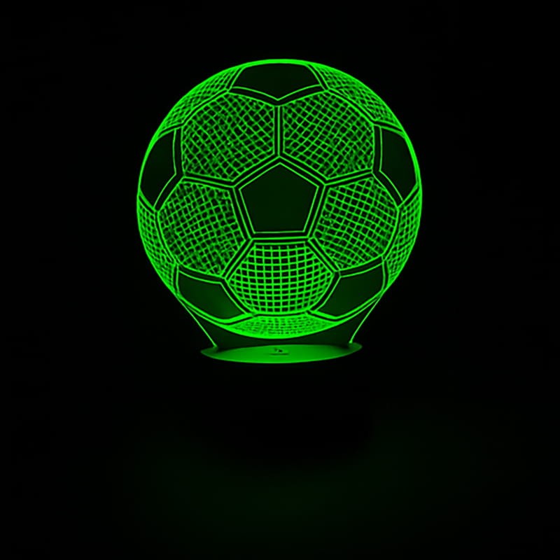 Lampka LED 3D USB nocna Piłka nożna z pilotem – świetny prezent