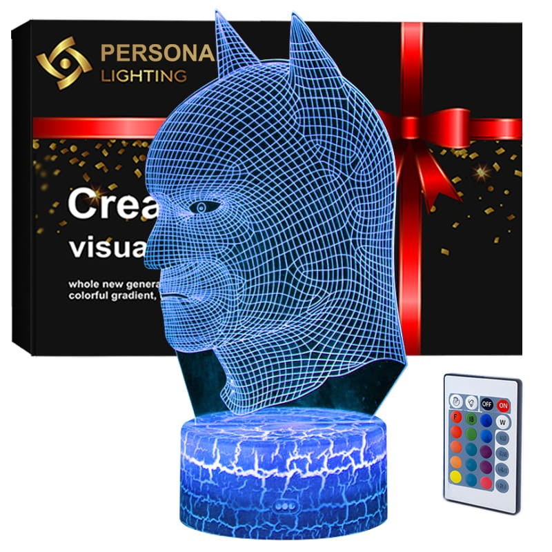Lampka 3D LED Batman  – 16 kolorów, pilot