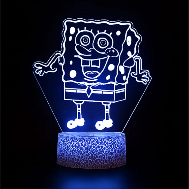 Wesoła lampka nocna 3D LED USB – SpongeBob