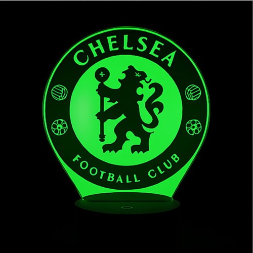 Efektowna lampka 3D LED Chelsea z pilotem i kolorowym podświetleniem, doskonała dekoracja pokoju.