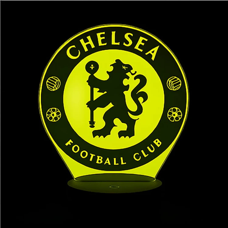Lampka 3D LED Chelsea FC z pilotem – oryginalny prezent dla kibica i ozdoba wnętrza.