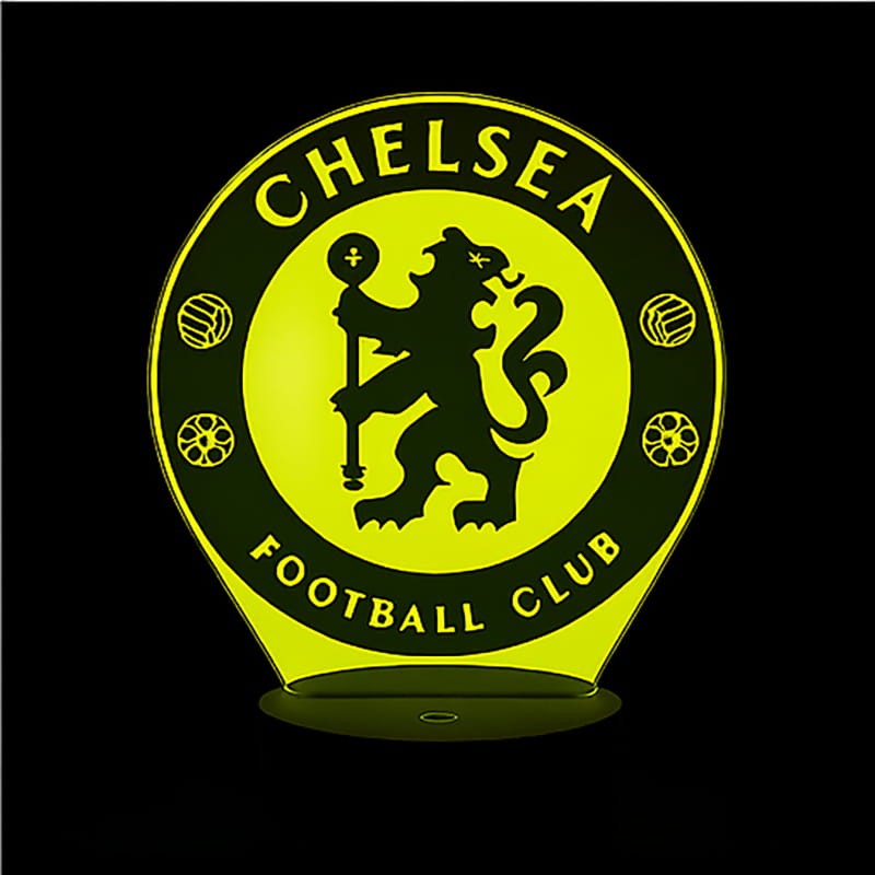 Lampka 3D LED Chelsea FC z pilotem – oryginalny prezent dla kibica i ozdoba wnętrza.