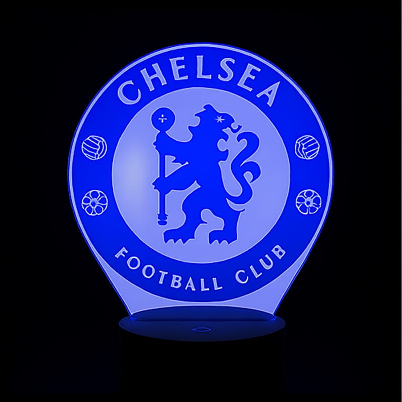 Lampka nocna LED USB Chelsea Piłka – stylowa dekoracja i pomysł na prezent dla fana futbolu.