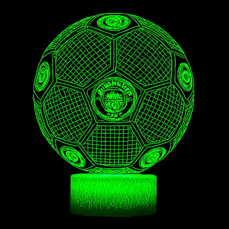 Lampka Nocna 3D lampa do wizualizacji 3D Manchester City Piłka