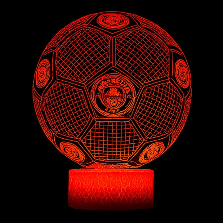 Lampka Nocna 3D lampa do wizualizacji 3D Manchester City Piłka