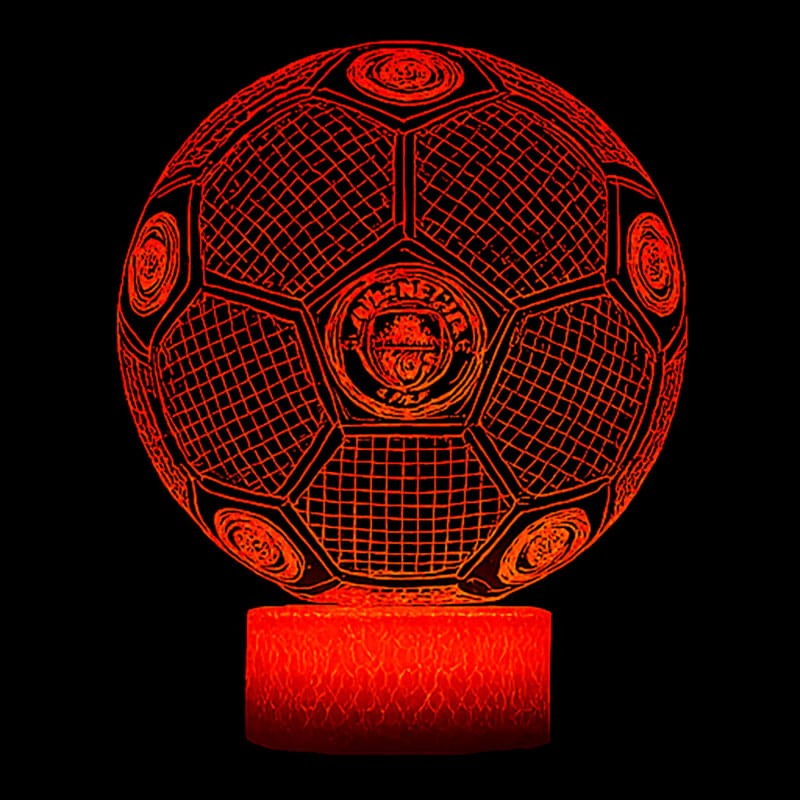 Lampka Nocna 3D lampa do wizualizacji 3D Manchester City Piłka