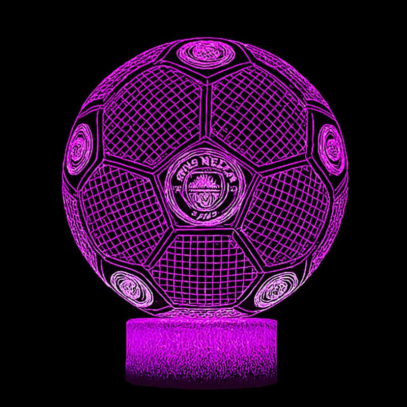 Lampka Nocna 3D lampa do wizualizacji 3D Manchester City Piłka