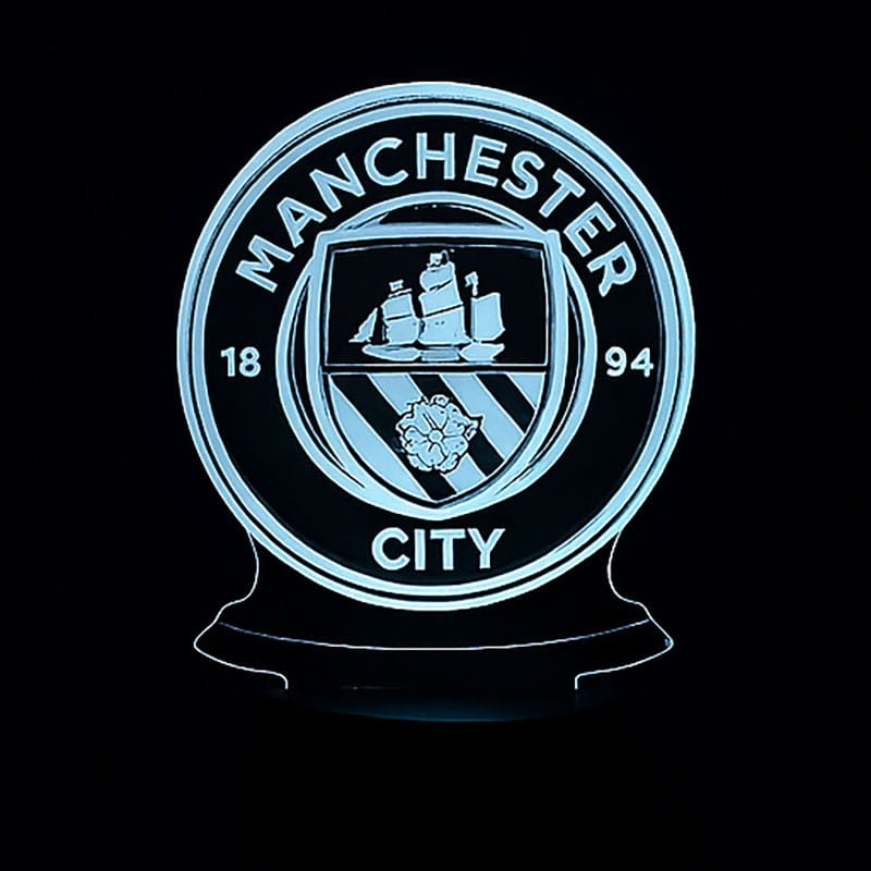 Sportowa lampka nocna 3D – Manchester City Ball