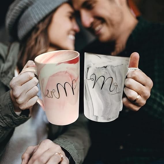 Stylowe kubki dla pary – ponadczasowy prezent na 10, 25 lub 50 rocznicę małżeństwa.