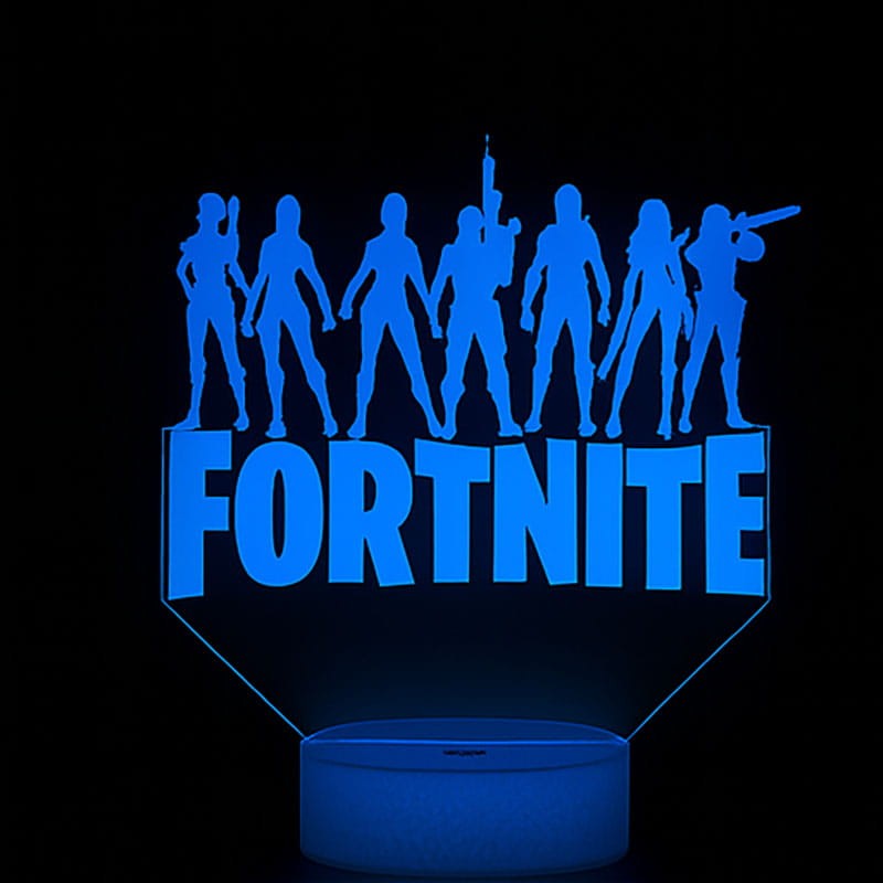 Lampka nocna LED USB Fortnite – 16 kolorów światła, idealna na prezent.