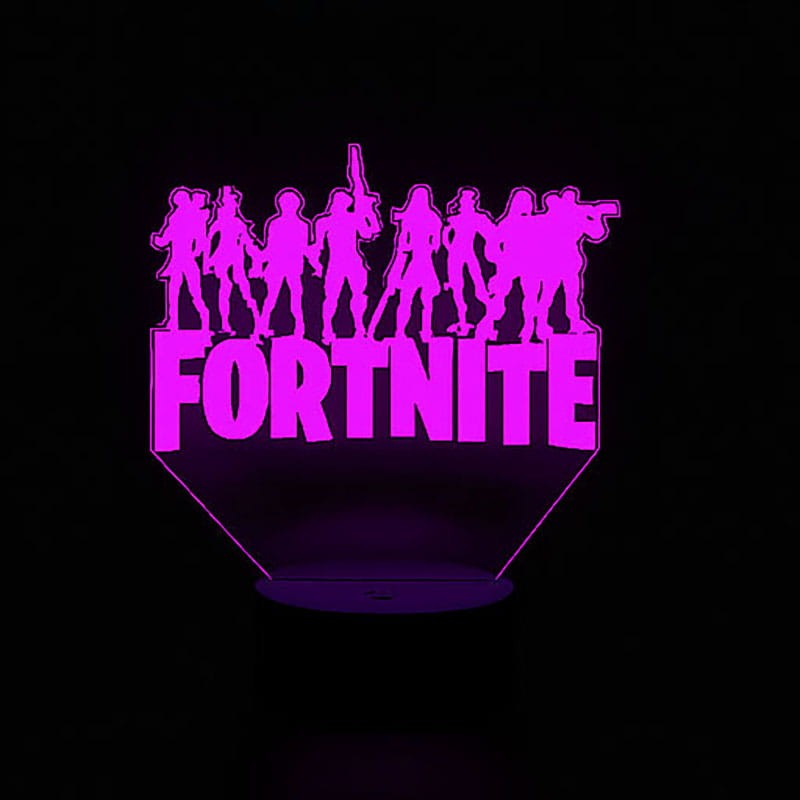 Stylowa lampka nocna Fortnite – kolorowe podświetlenie i pilot w zestawie.