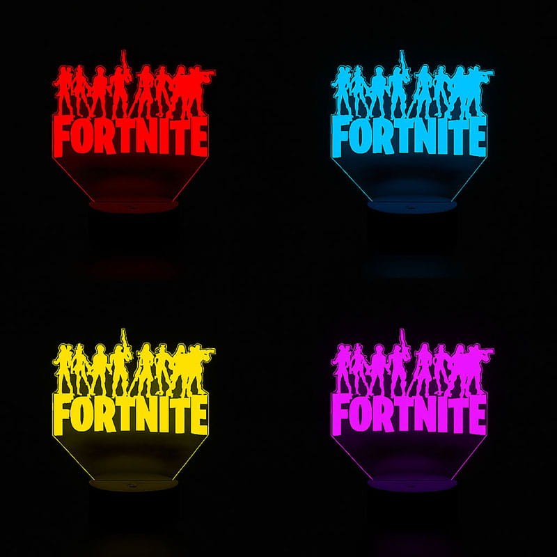 Lampka 3D LED USB Fortnite  – prezent dla dziecka i miłośnika gier.