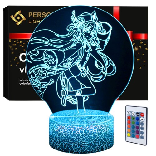 Prezent dla fana anime – lampka 3D Genshin