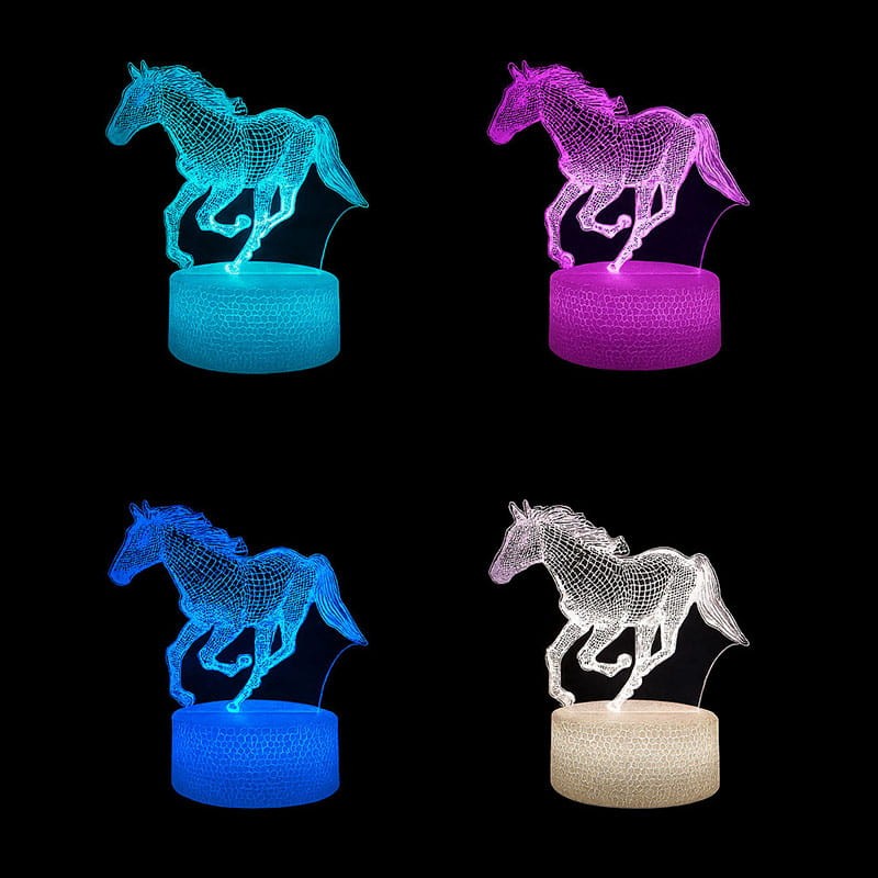 Prezent dla dziecka – Lampka Konik 3D