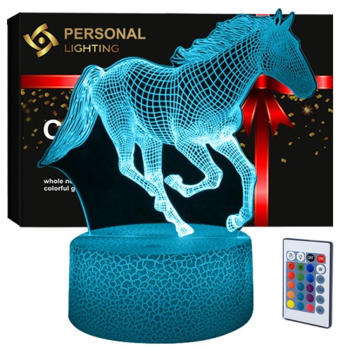 Prezent dla dziecka – Lampka Konik 3D