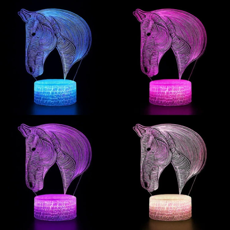 Lampka LED USB 3D – motyw Koń