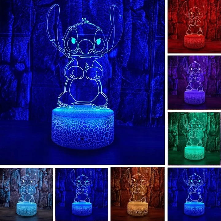 Bajkowy prezent  Lampka 3D Stitch