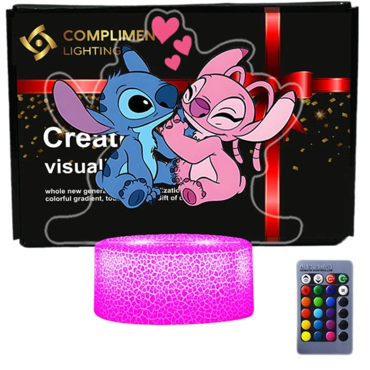 Magiczna lampka 3D z nadrukiem Lilo i Stitch