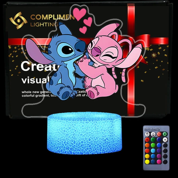 Magiczna lampka 3D z nadrukiem Lilo i Stitch