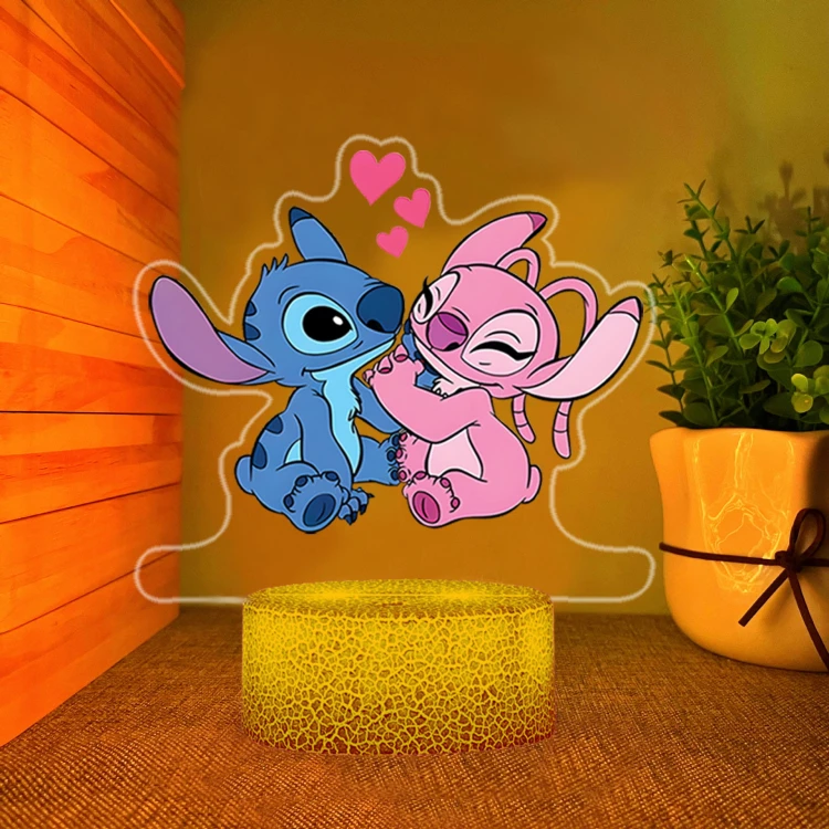 Magiczna lampka 3D z nadrukiem Lilo i Stitch