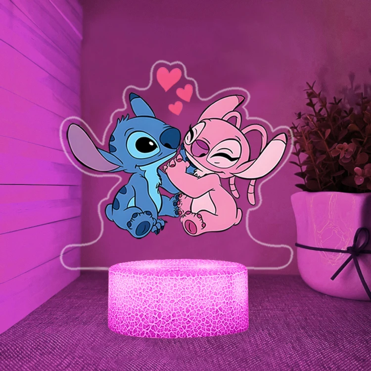 Magiczna lampka 3D z nadrukiem Lilo i Stitch