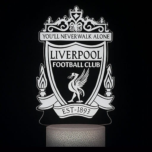 Liverpool FC – efektowna lampka nocna 3D z pilotem.