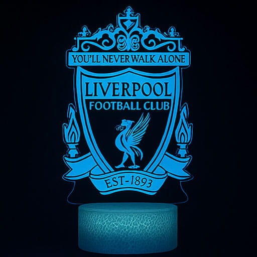 Personal 3D Lamp Liverpool – świetny prezent kibica.