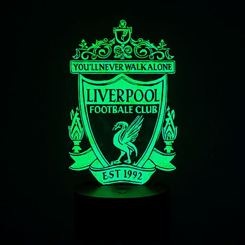 Lampka 3D Liverpool – idealna dekoracja pokoju fana