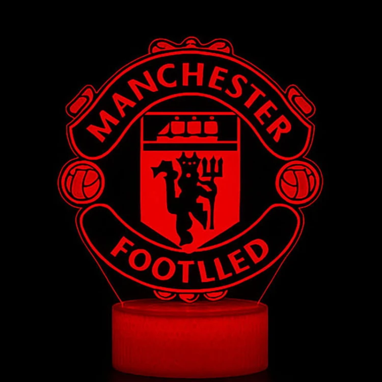 LED 3D Manchester United – dekoracja pokoju fana.