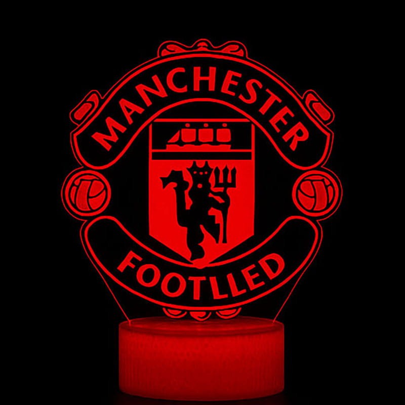 LED 3D Manchester United – dekoracja pokoju fana.