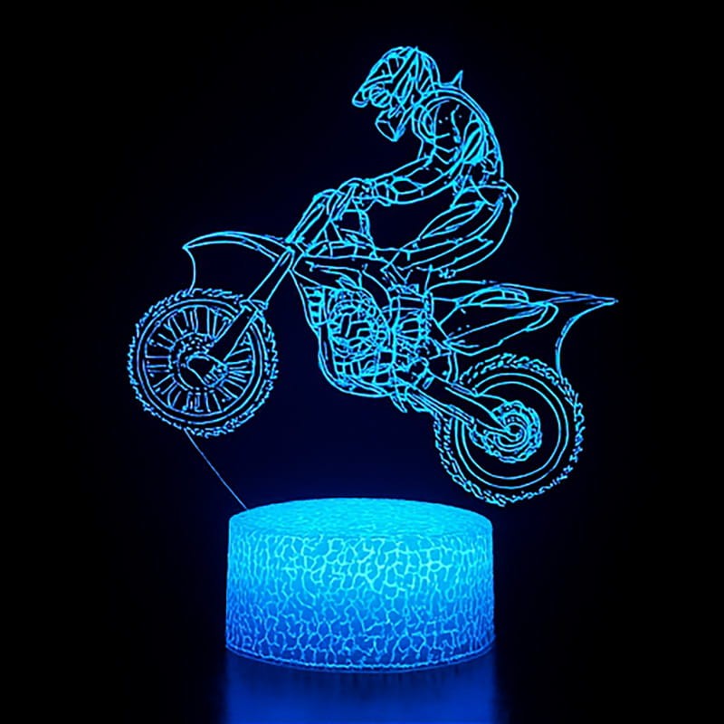 Lampka nocna USB 3D – Motocykl Cross