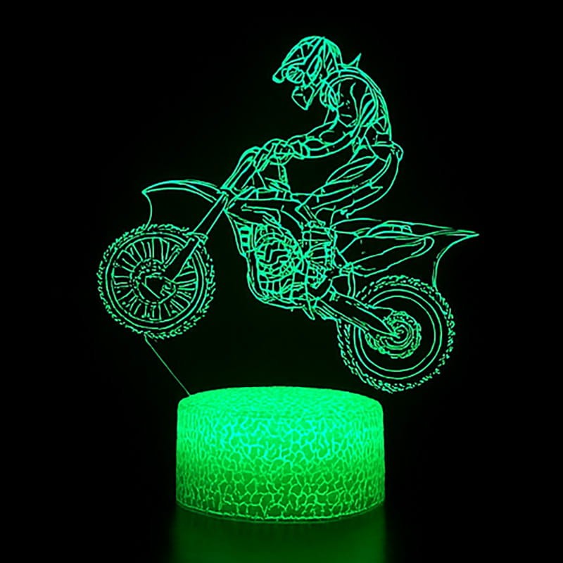 Lampka nocna USB 3D – Motocykl Cross