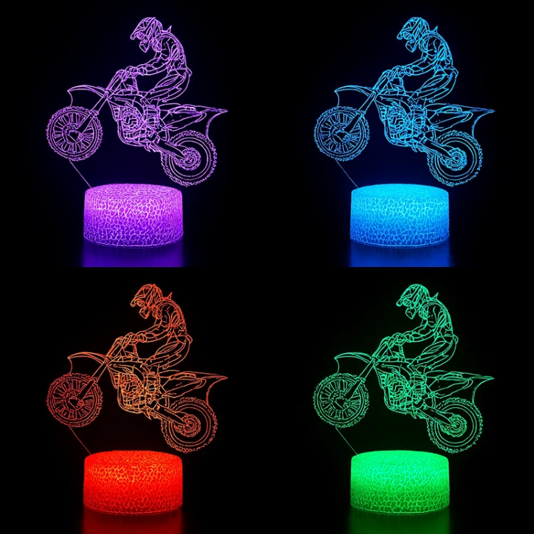 Lampka nocna USB 3D – Motocykl Cross