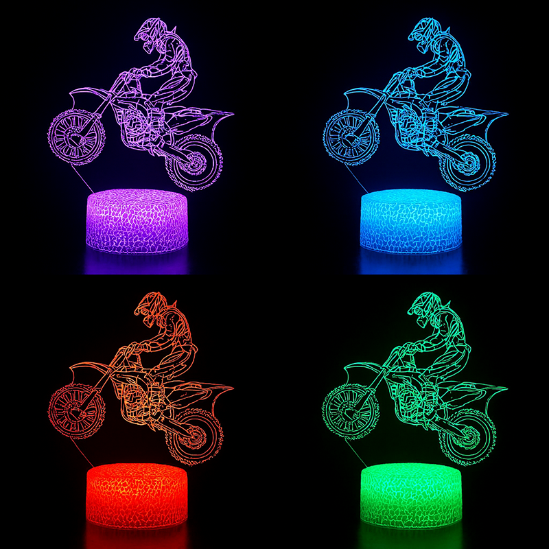 Lampka nocna USB 3D – Motocykl Cross