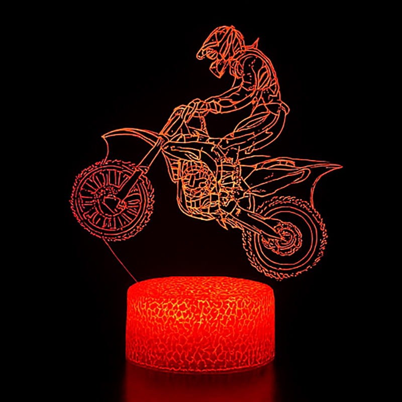 Lampka nocna USB 3D – Motocykl Cross