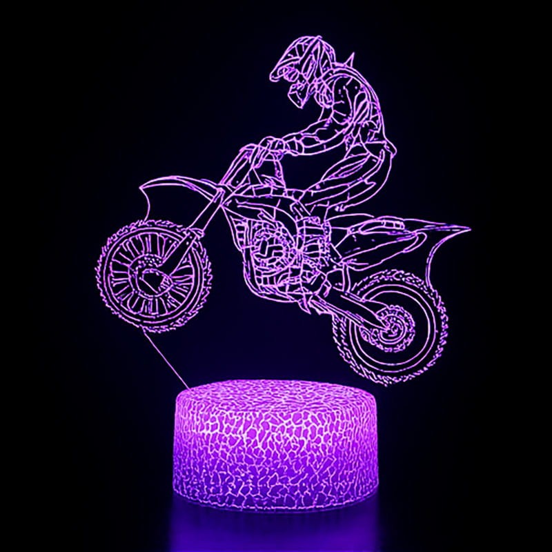 Lampka nocna USB 3D – Motocykl Cross