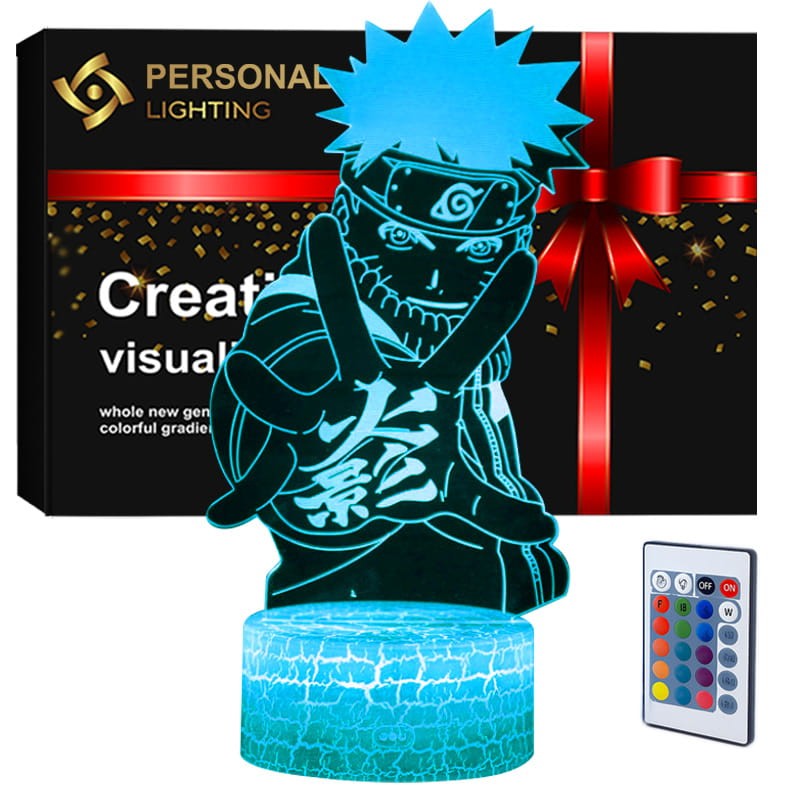 Efektowna lampka z postacią Naruto, idealna dla fana anime i mangi. 16 kolorów światła, pilot i zasilanie USB – świetny pomysł na prezent.
