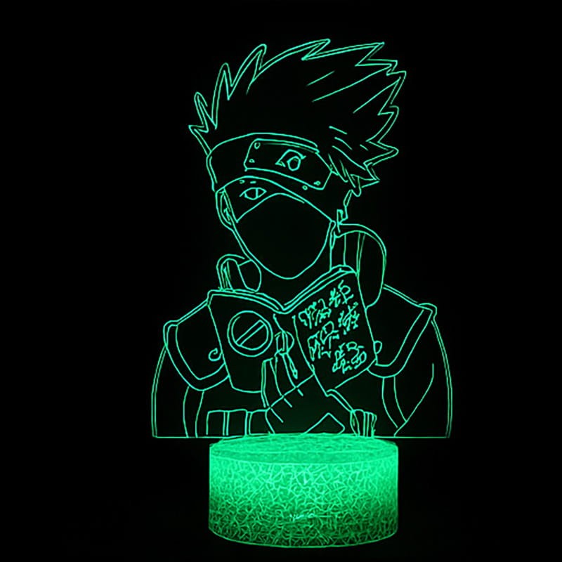 Lampka nocna 3D LED USB – Naruto Kakashi Anime. Oryginalny prezent dla fana Naruto! 16 kolorów, pilot i efekt 3D tworzą wyjątkowy klimat w pokoju fana anime.