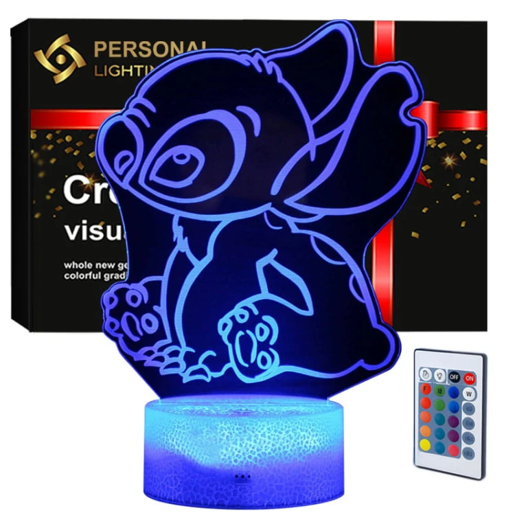 Bajkowa lampka nocna Stitch dla dzieci